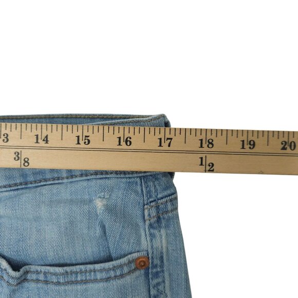 Lucky Brand Sweet N Low Boot Cut Jeans Womens 14 Light Wash Distressed Denim - Picture 13 of 15